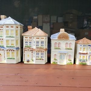 Avon 1983 Townhouse Canister Collection